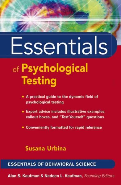 Essentials of psychological testing / Susana Urbina.