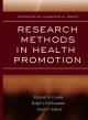 Research methods in health promotion  Cover Image
